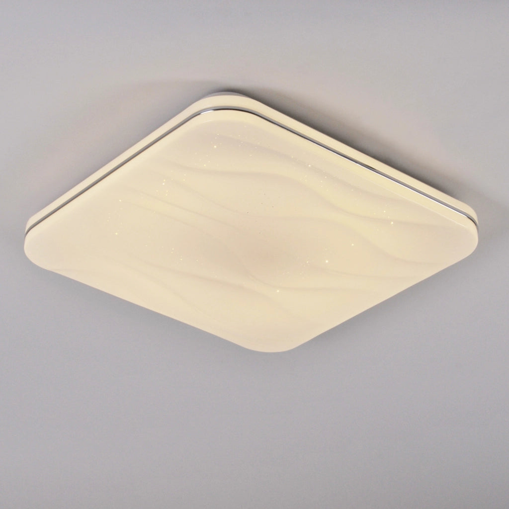 Plafoniera LED 72W quadrata 43cm CCT telecomando Polux