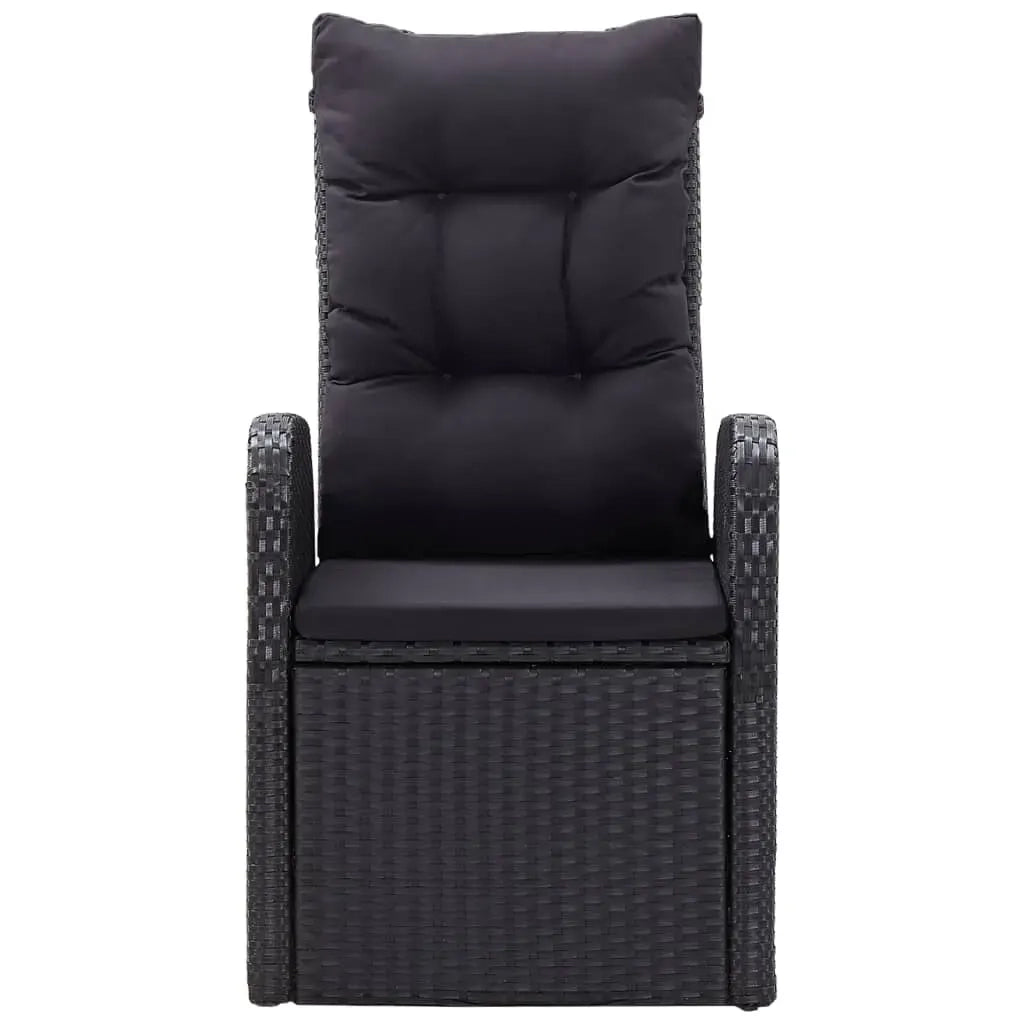 Set da Pranzo da Giardino 9 pz con Cuscini Nero 3099500