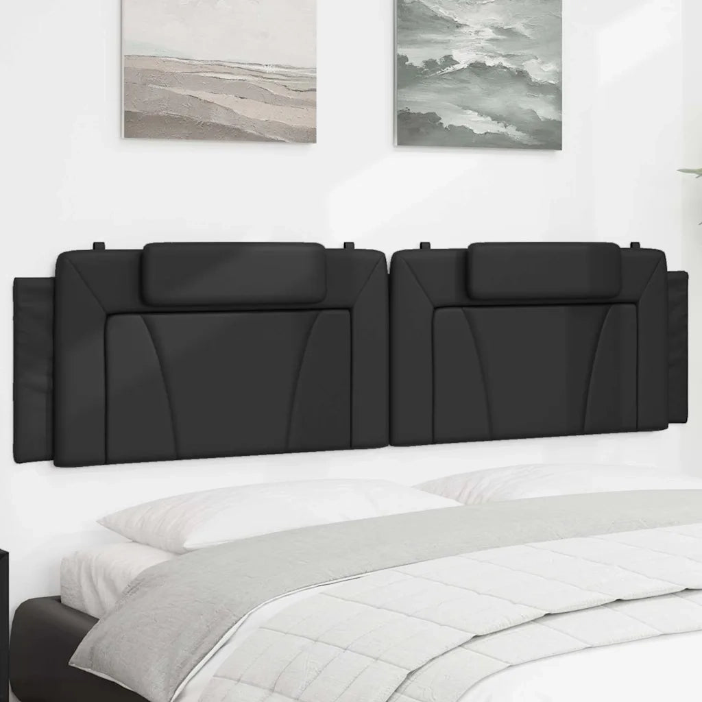 Cuscino Testiera-Cuscino per Testiera Viana Nero 200 cm in Similpelle