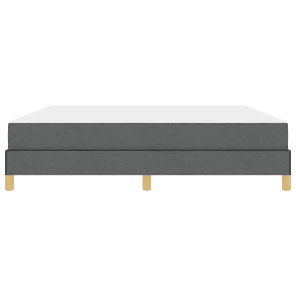 Letto a molle con materasso Grigio scuro 180 x 200 cm Tessuto