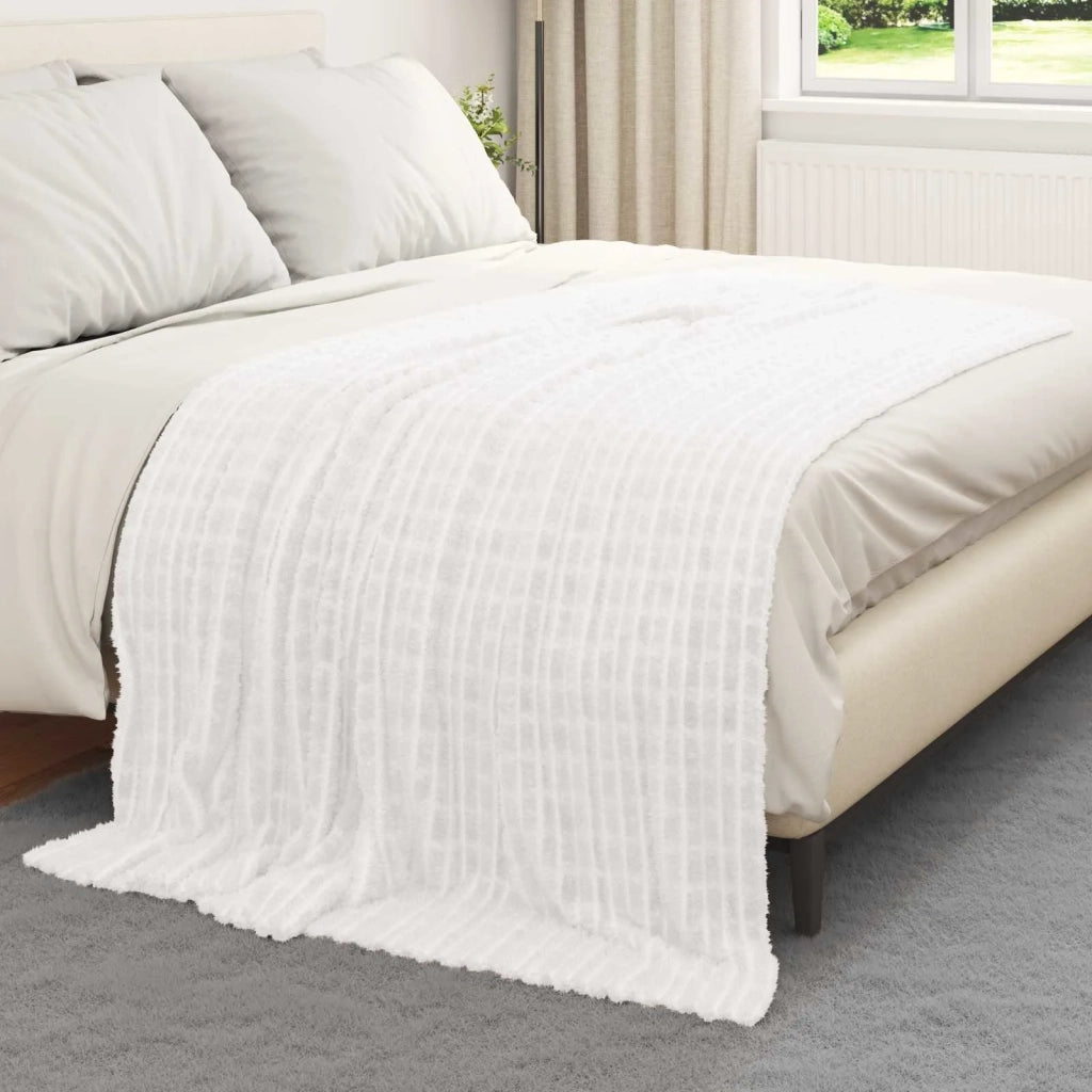 Coperta Bianco 200 x 150 cm Panno 42016934