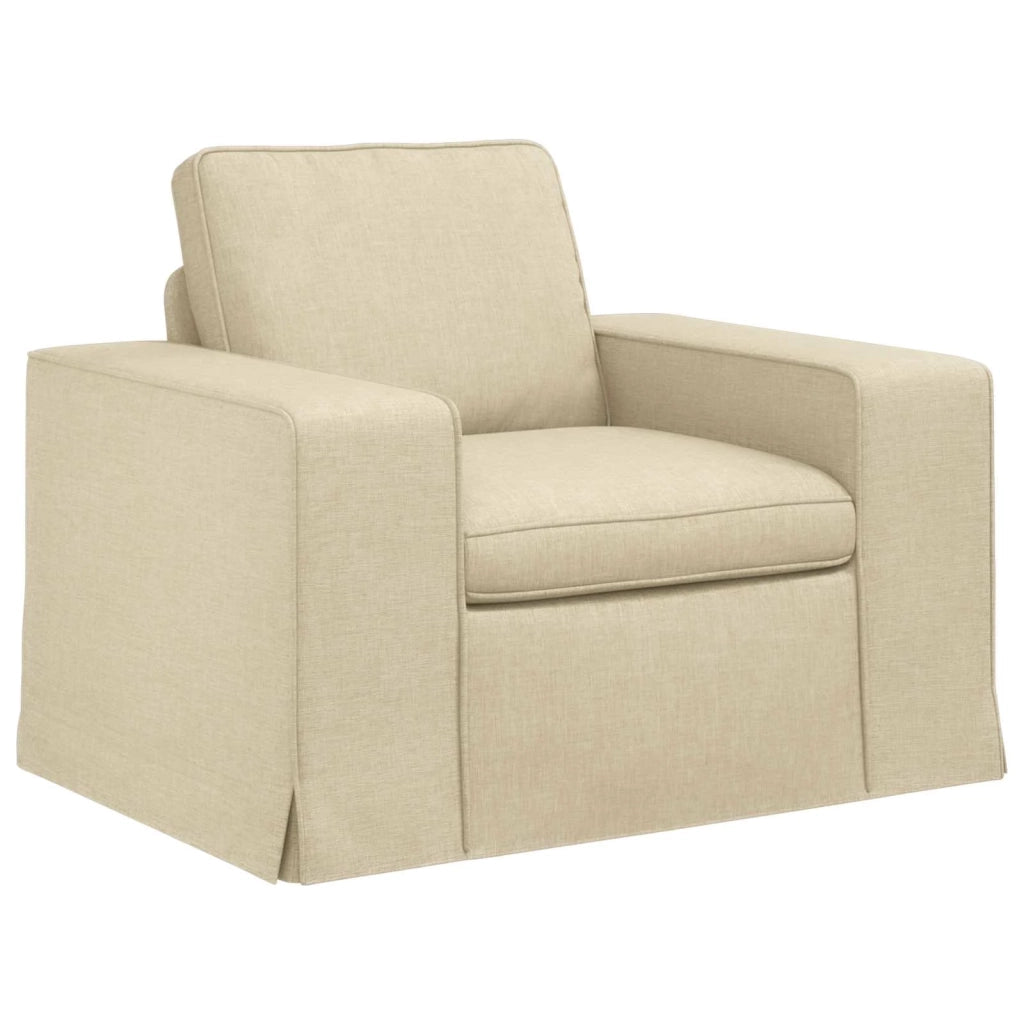 Set di divani 2 pcs Crema 222 x 80 x 82 cm Tessuto 3407593