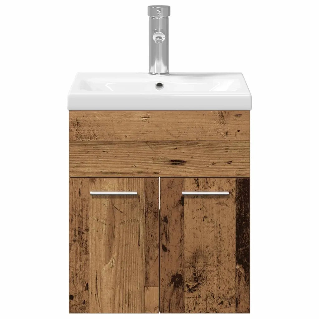Set di mobili per il bagno con porta 3 pcs Legno vecchio 3332536