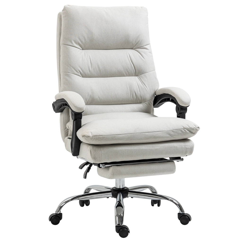 Sedia da ufficio con massaggio e riscaldamento ¨C Xylo ¨C Ecopelle crema 65x72x109-117cm
