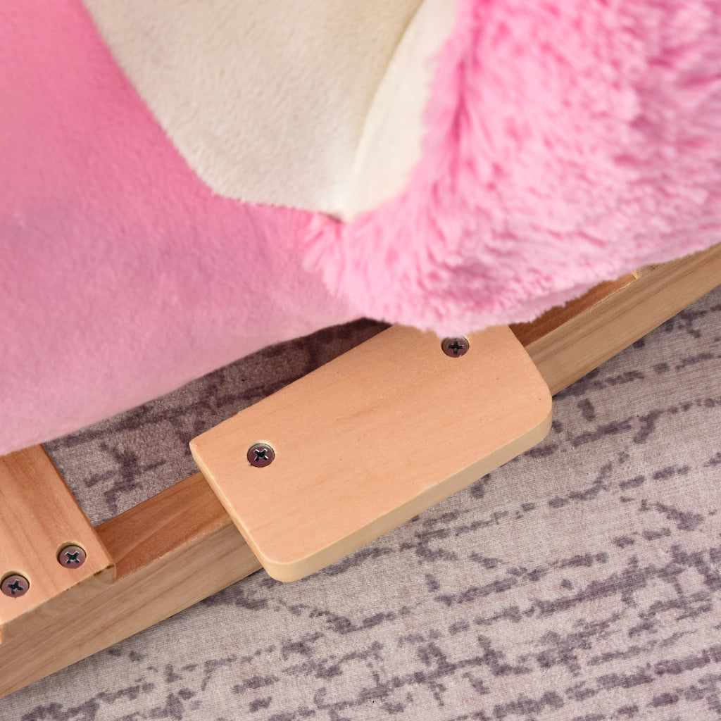 Cavallo a Dondolo Bambini Legno Sicurezza Rosa ¨C Minimal