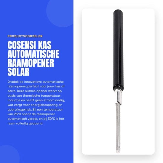 Automatizzatore di Apertura di Venti per il Tetto Solare - Efficace in termini di Energia - Sensore di Temperatura - Apertura Automatica - Ideale per Serre