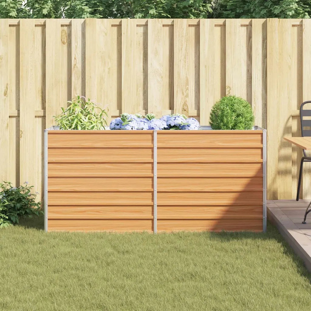 Fioriere | Cassetta per fiori | Letto rialzato da giardino Marrone Chiaro 160 x 40 x 77 cm