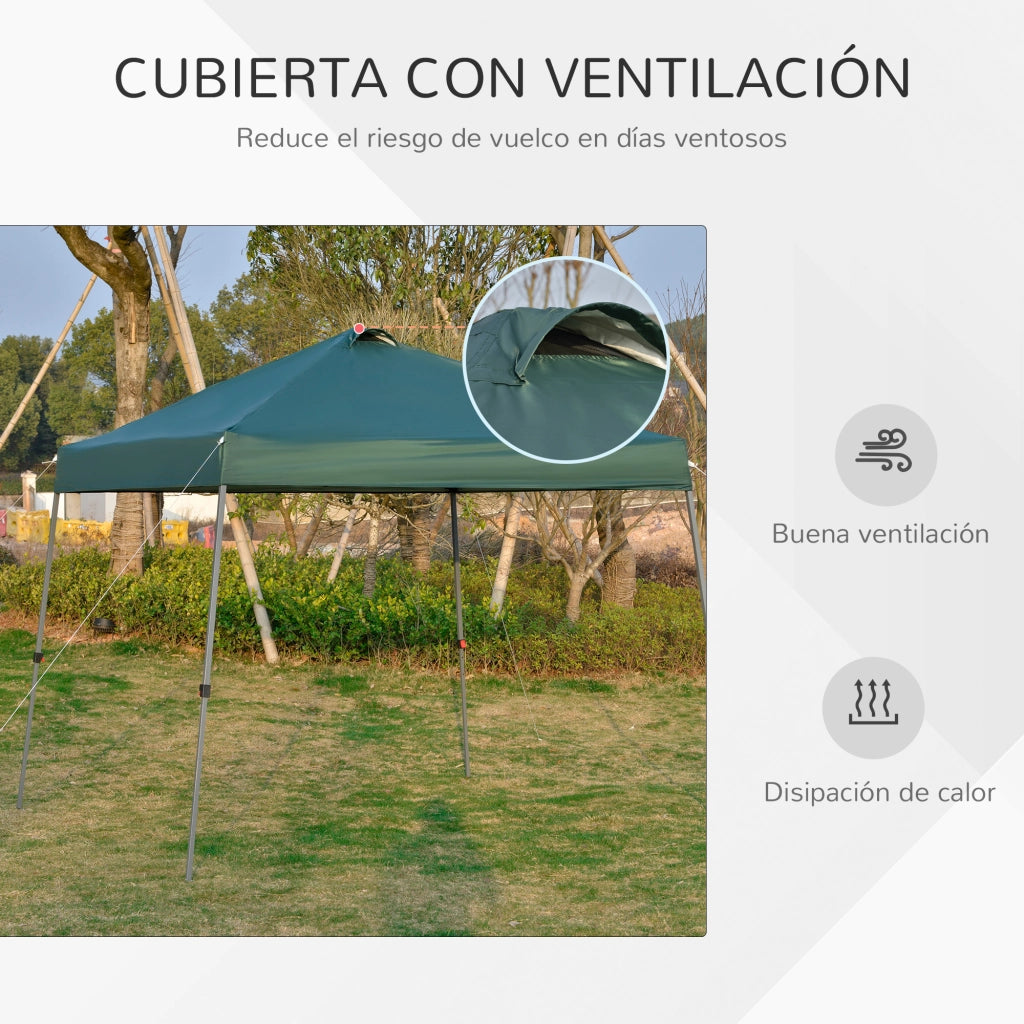 Gazebo pieghevole 3x3m ¨C Minimal ¨C Verde acciaio