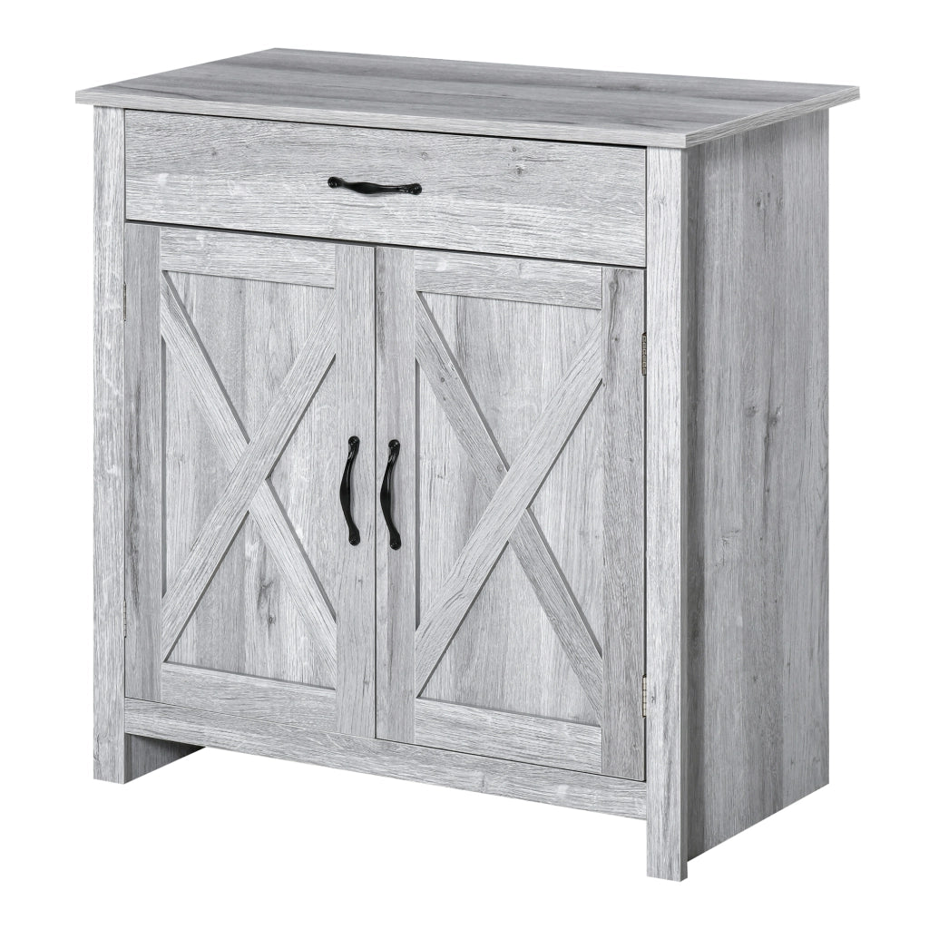 Buffet ¨C Minimal ¨C Grigio chiaro, Legno, 80x39.7x80 cm