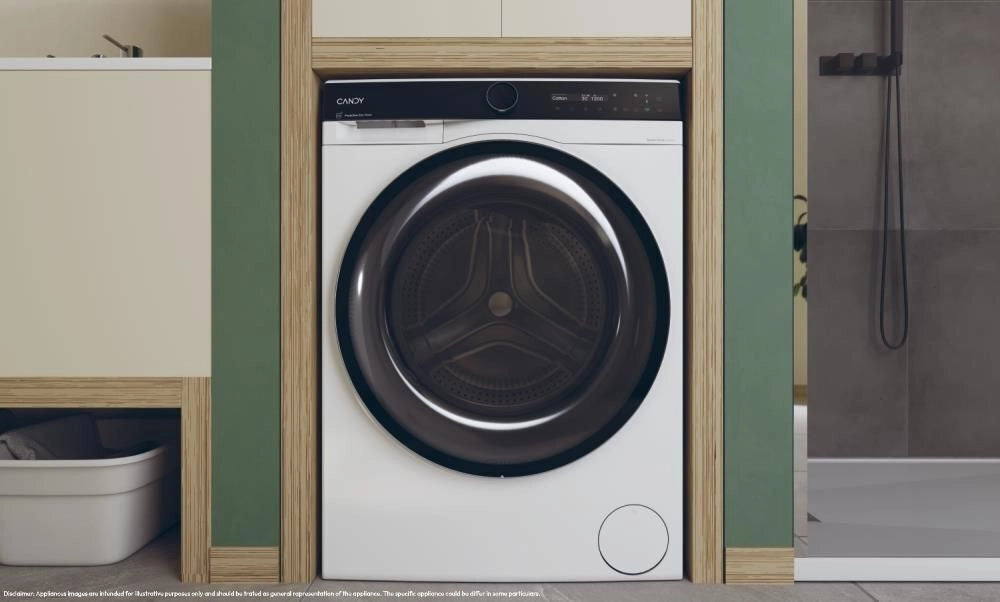 Candy BWS 6106B8-S lavasciuga Libera installazione Caricamento frontale Nero, Bianco D