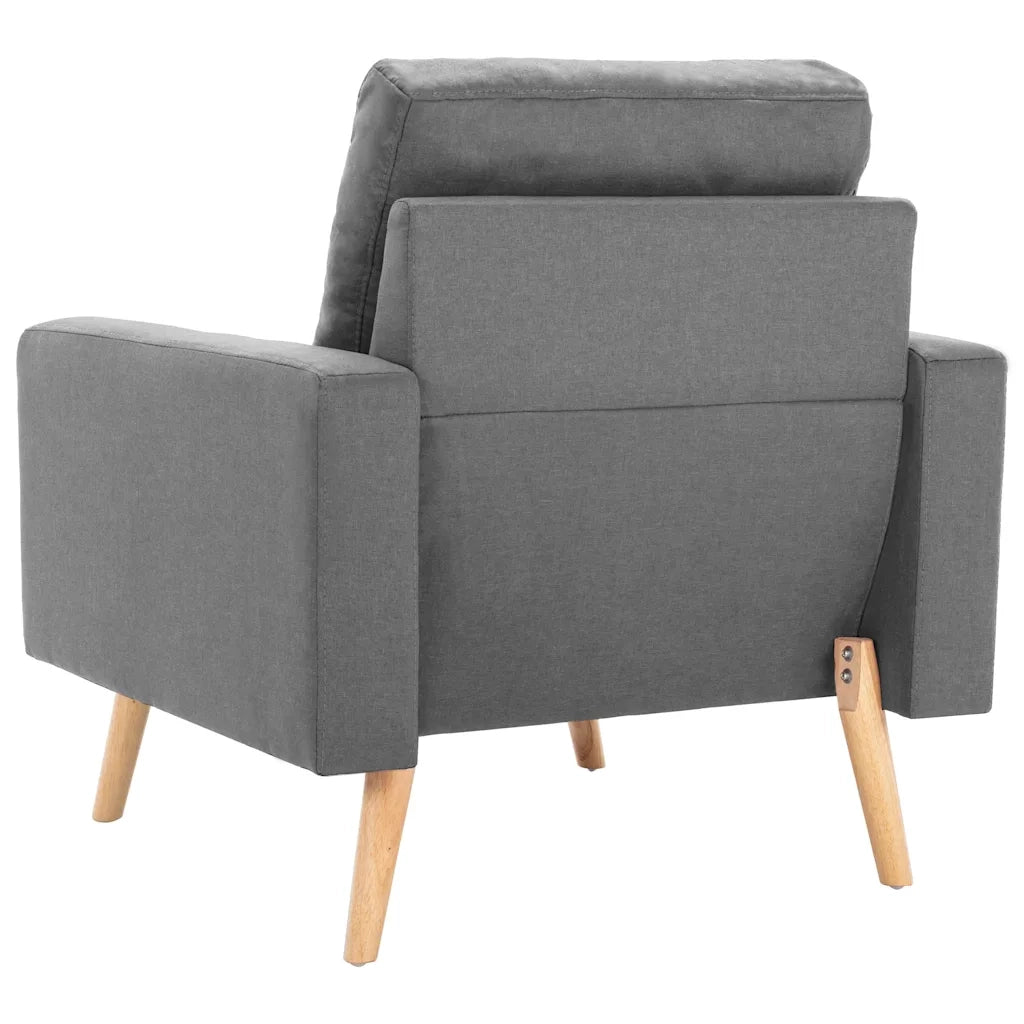 Poltrona Grigio Chiaro in Tessuto 288693