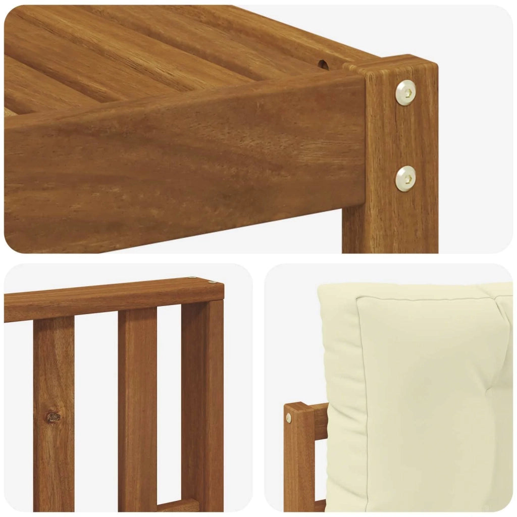 Set di divani da esterno con cuscino 6 pcs Naturale e Crema 3367818