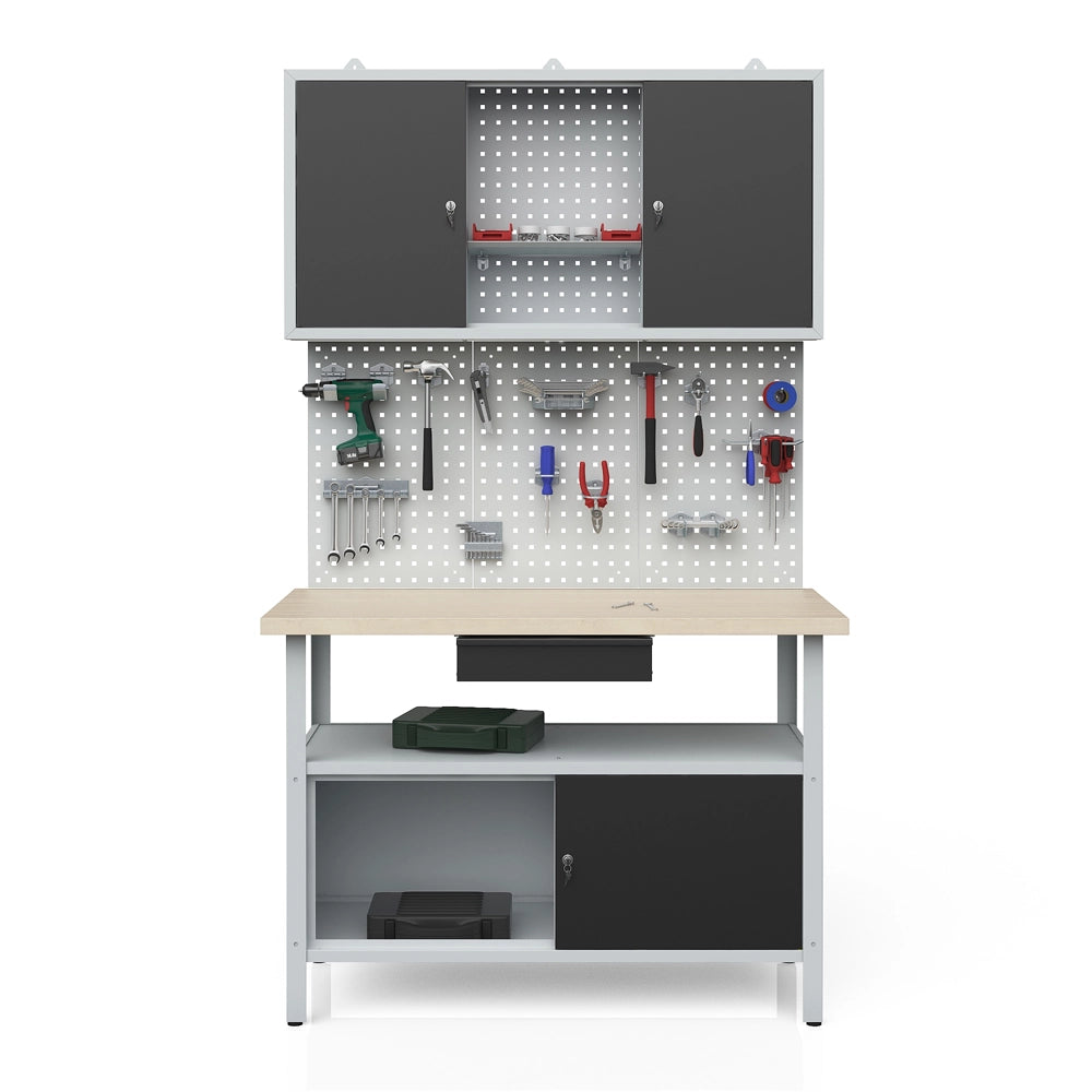 Vicco Armadietto per attrezzi Grigio 120 x 202 cm