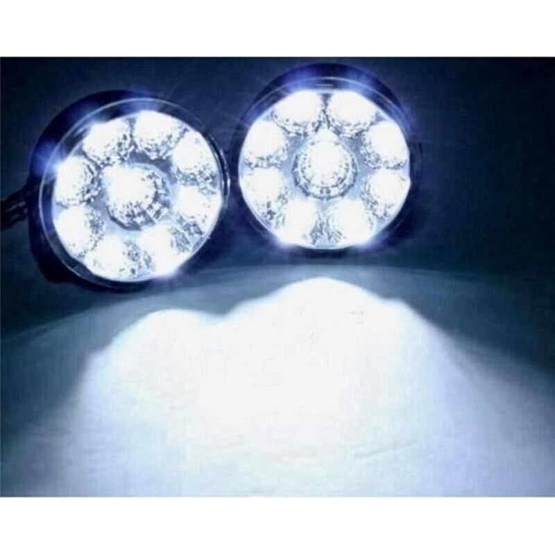 FENDINEBBIA AUTO CON 14 LED FARI NOTTURNI UNIVERSALI BIANCO GHIACCIO ANTERIORI