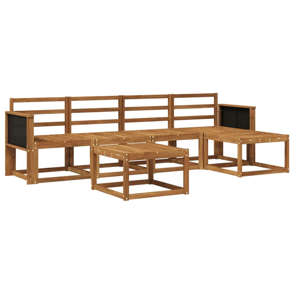 Set di divani da esterno 6 pcs Naturale