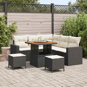 Set Divano da Giardino 8 pcs Nero polyrattan 3361610