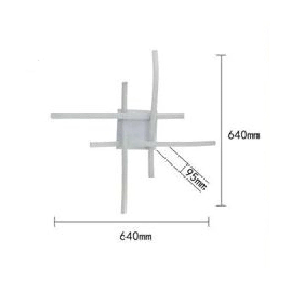 Trade Shop - Plafoniera Moderna Led Soffitto Con Bracci A Onda Luce Fredda Naturale Calda C05 -