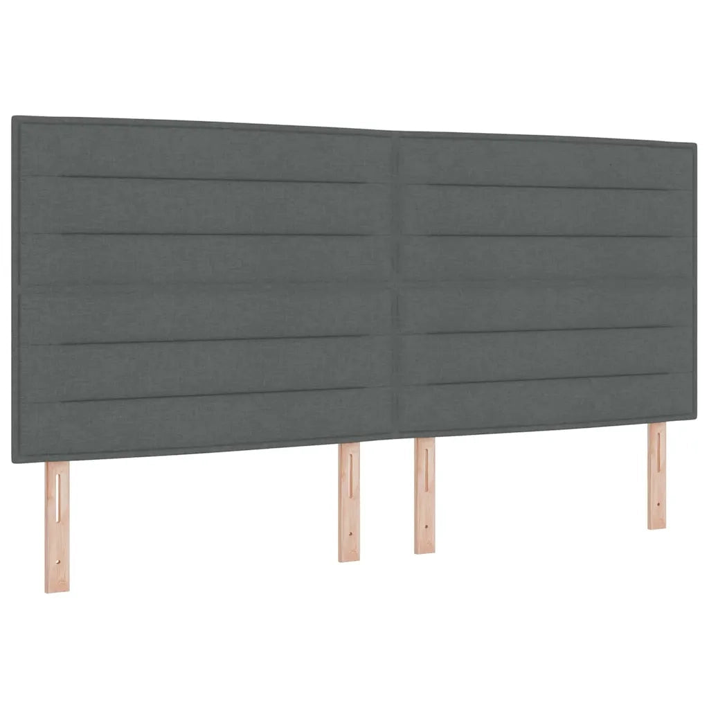 Letto a molle con materasso Grigio scuro 200 x 200 cm Tessuto 3341792
