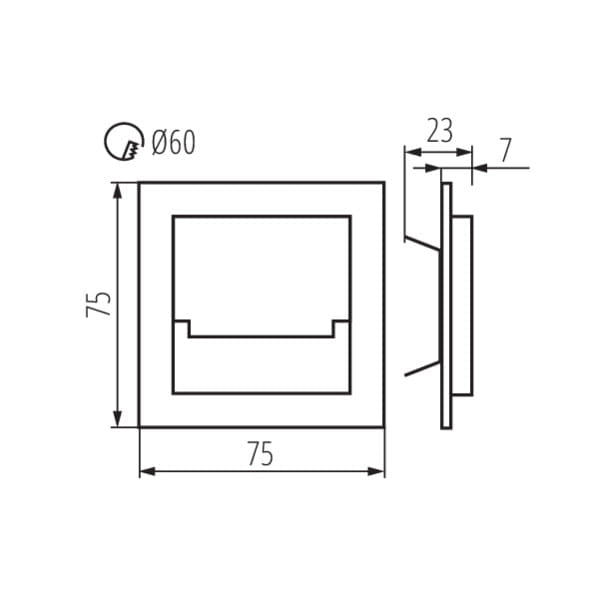 Kanlux SABIK 29855 luce scala LED 0,8W 3000K nera