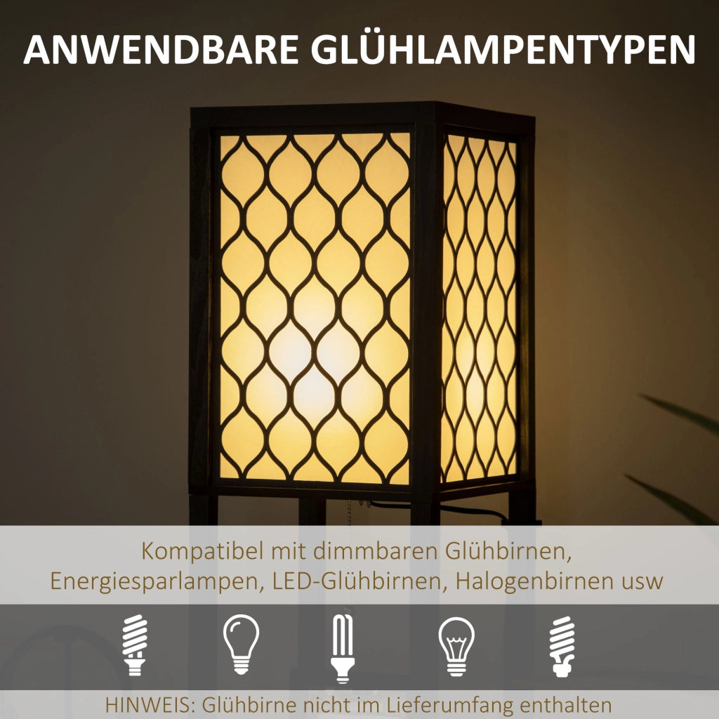 Lampada da terra moderna ¨C Minimal ¨C 26x26x156 cm, nero e bianco