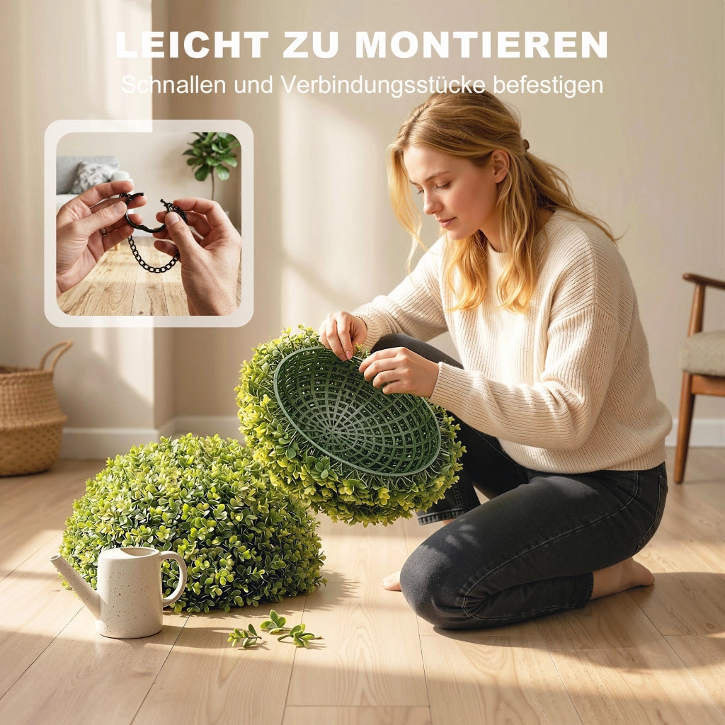 Palline Eucalipto Artificiale 2 Pezzi ¨C Zephmum ¨C Verde 52 cm