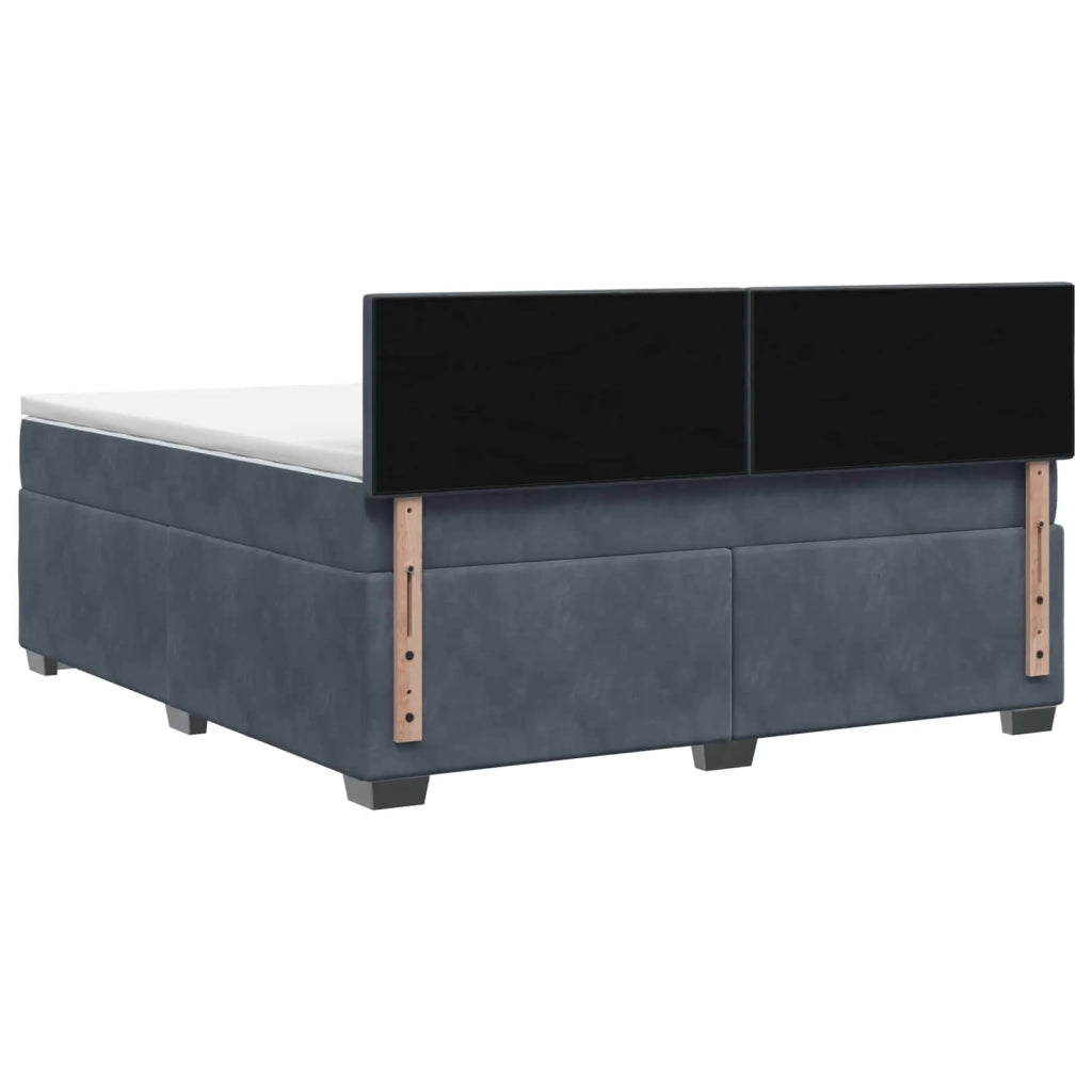Letto box spring con materasso Grigio Scuro 140 x 190 cm 3450711