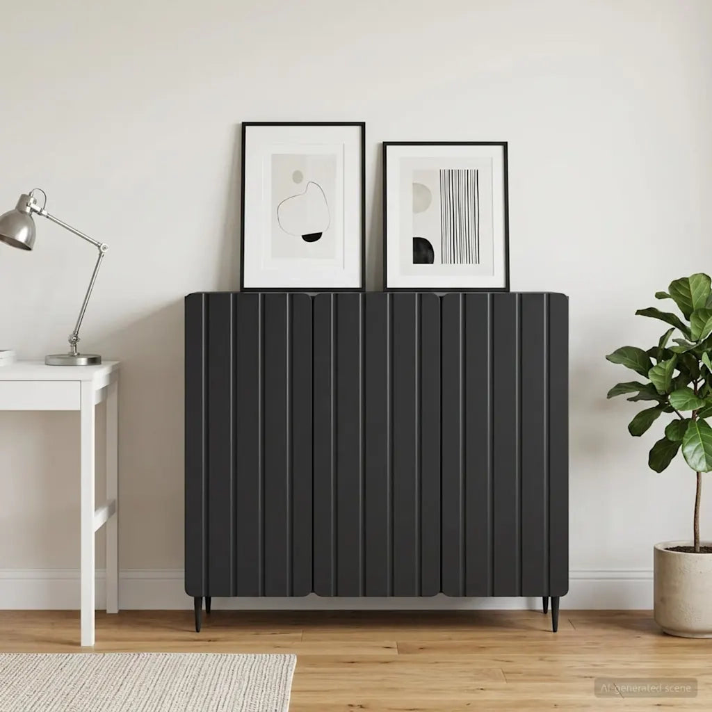 Credenza Nero 89 x 34,5 x 82 cm Legno ingegnerizzato 894416