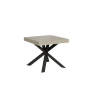 Tavolo allungabile 90x90/194 cm Clerko cashmere gambe antracite