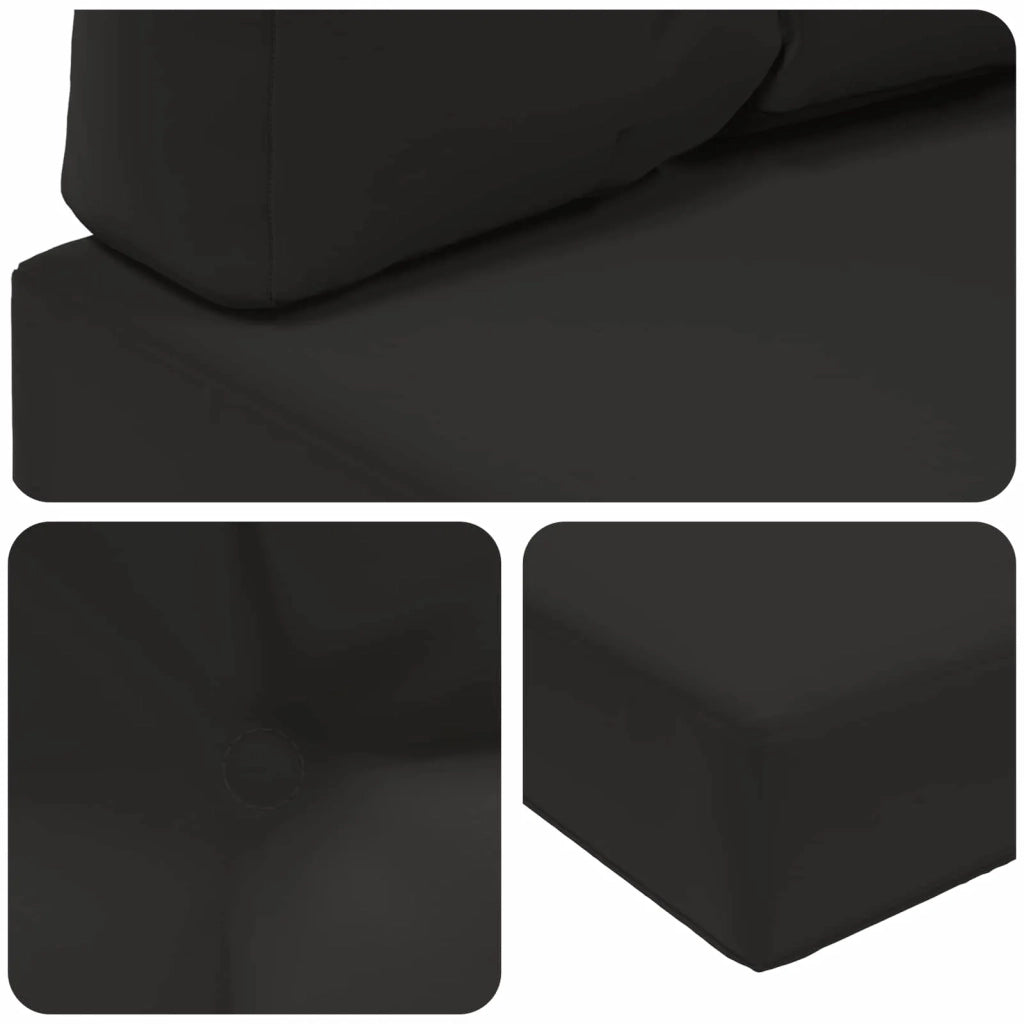 Cuscino per divano da esterno 2 pcs Nero Poliestere 900734