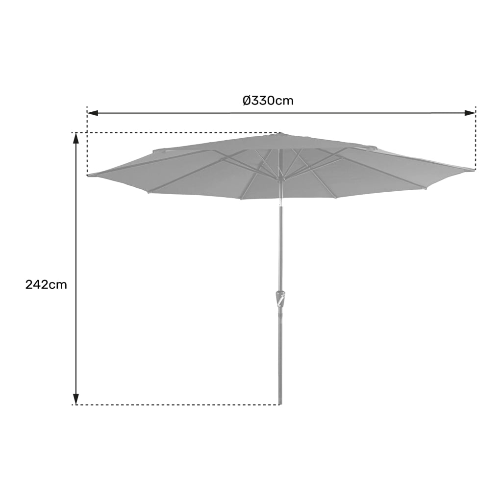 HAPUNAOmbrello rotondo diritto 3,30m diametro blu