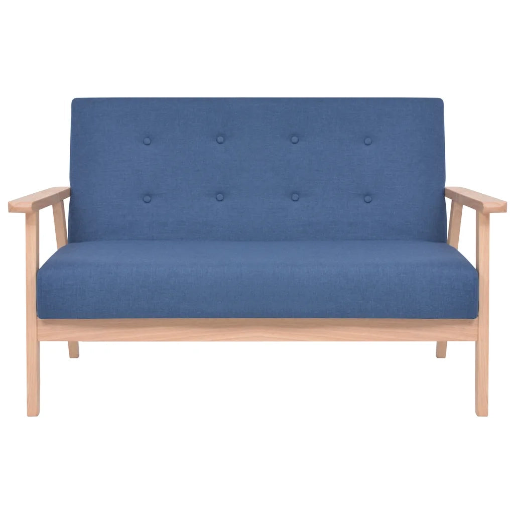 Set di Divani 3 pz in Tessuto Blu 274915