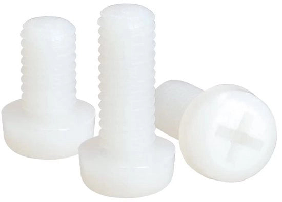 Viti in nylon M5x8mm - Viti in plastica - Testa a croce/ Testa rotonda - Leggeri - Non magnetici - 50 pezzi