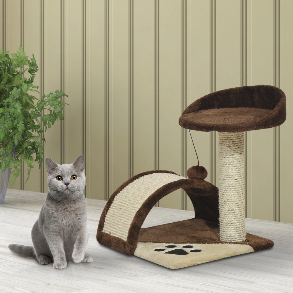 Tiragraffi Albero per Gatti ¨C Minimal ¨C Marrone 36x36x44 cm