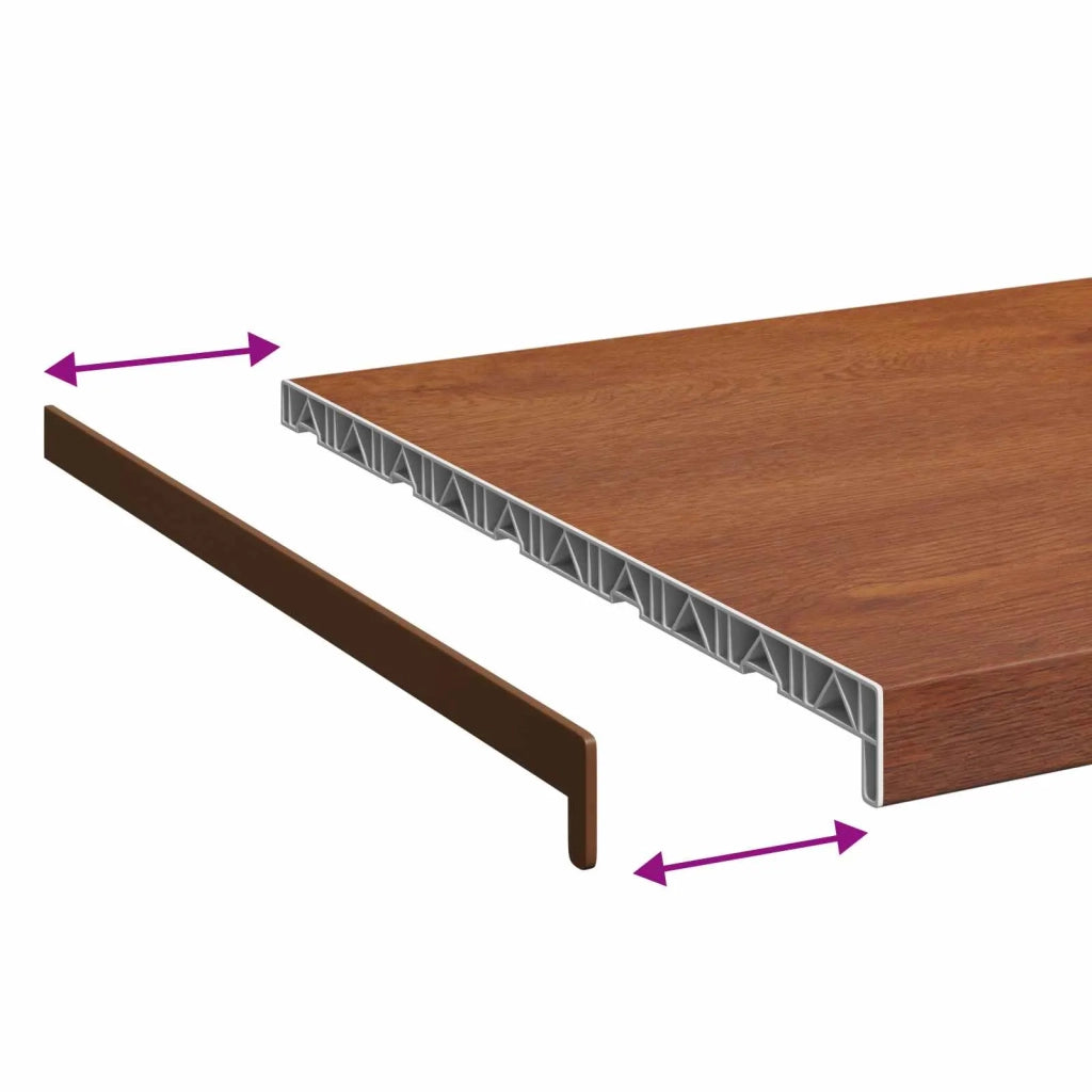 Soglia della Finestra Legno Marrone 160 x 50 x 4,5 cm PVC CFW3760136