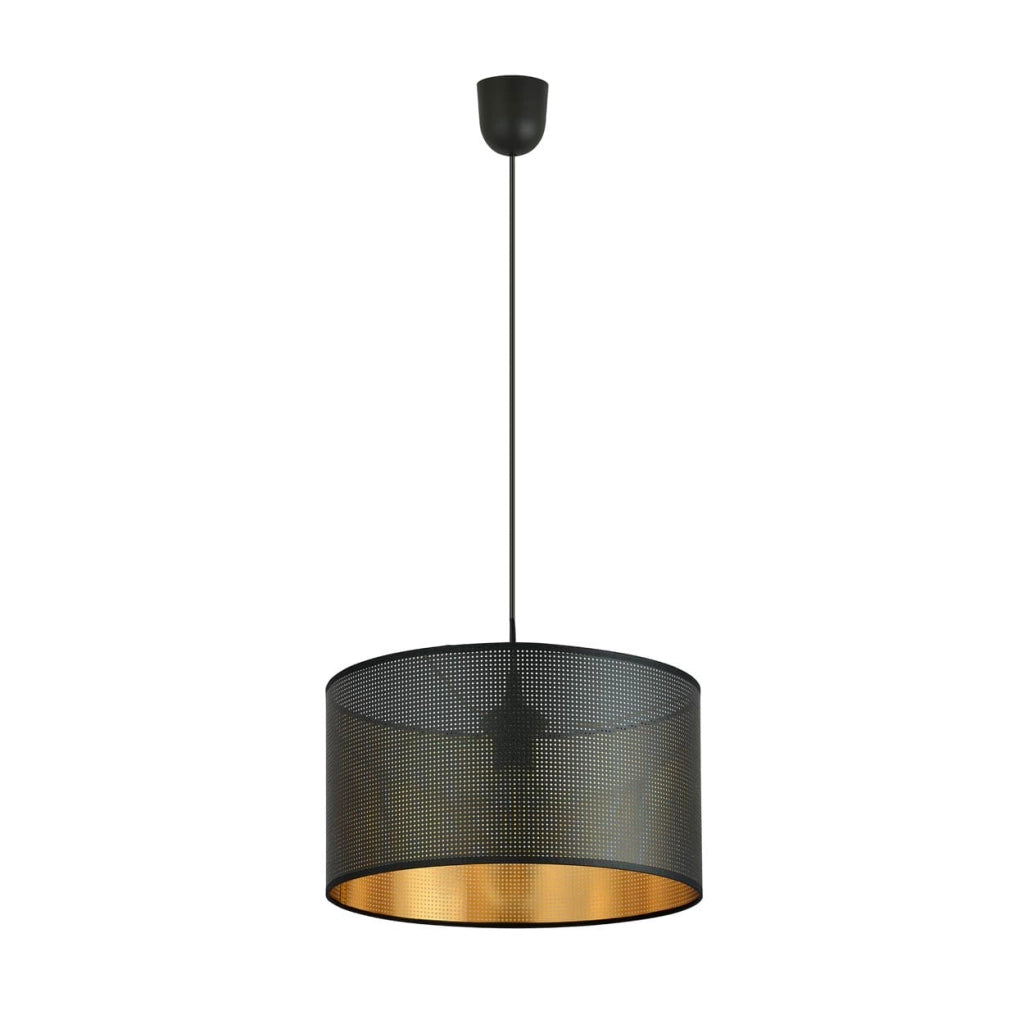 Lampada a sospensione Emibig Aston nero/oro E27 Ø35