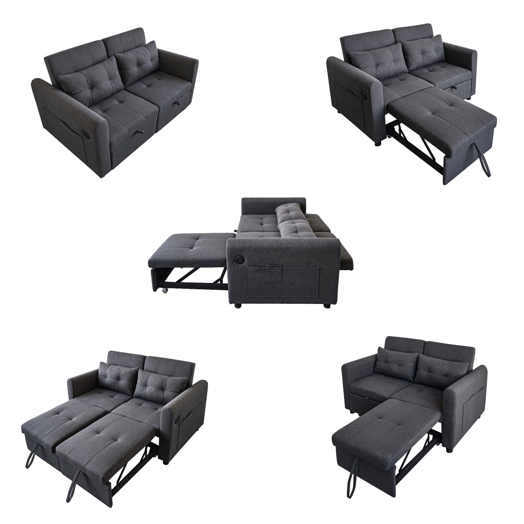 Divano letto moderno - Zephmum- 3 in 1 schienale regolabile USB