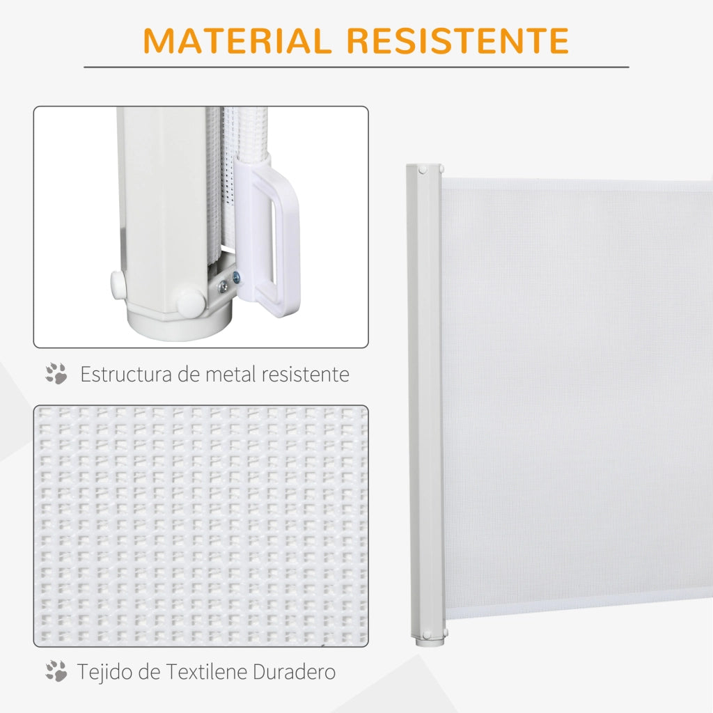 Barriera per Cani Pieghevole Aggiustabile ¨C Minimal ¨C Bianco 5.5-115 cm