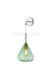 APPLIQUE CROMO 1 LUCE VETRO VERDE 1177CR-A-VE