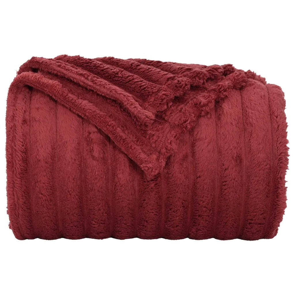 Coperta Rosso Bordeaux 200 x 150 cm Panno