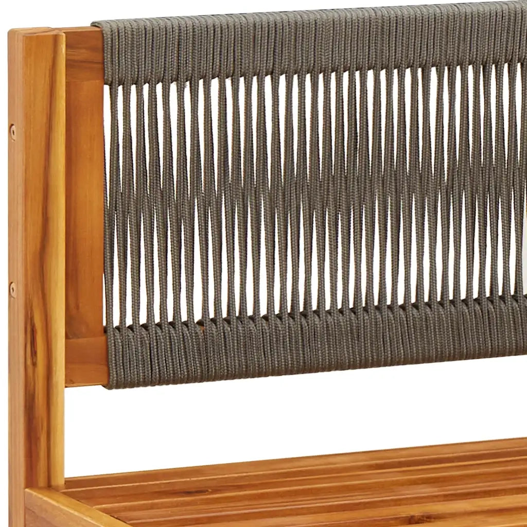 Divano da giardino con cuscini 2 posti in legno di acacia e corda 4008163