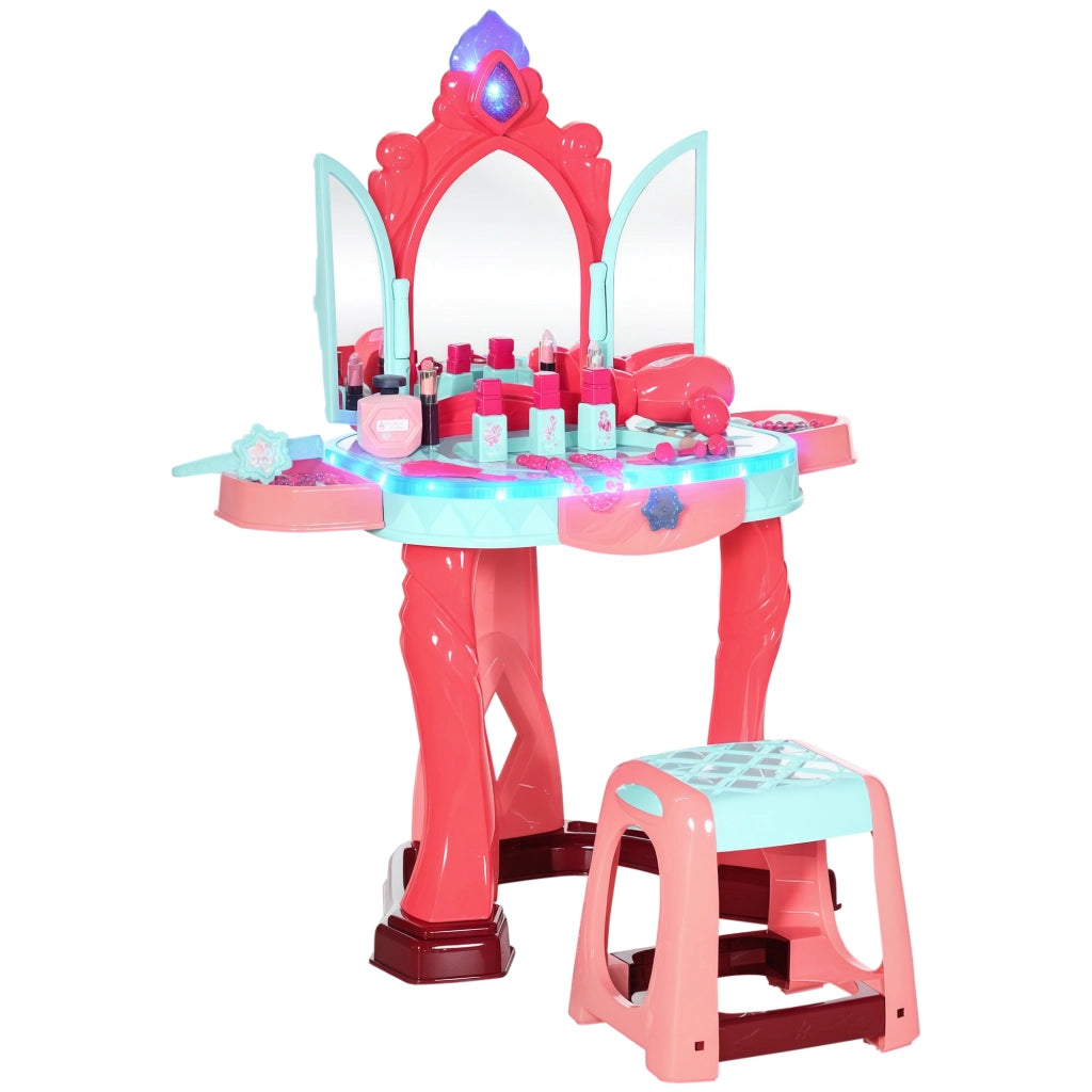 Tocador Bambini con Specchio e Luce ¨C Minimal ¨C 57x34x76 cm Multicolor