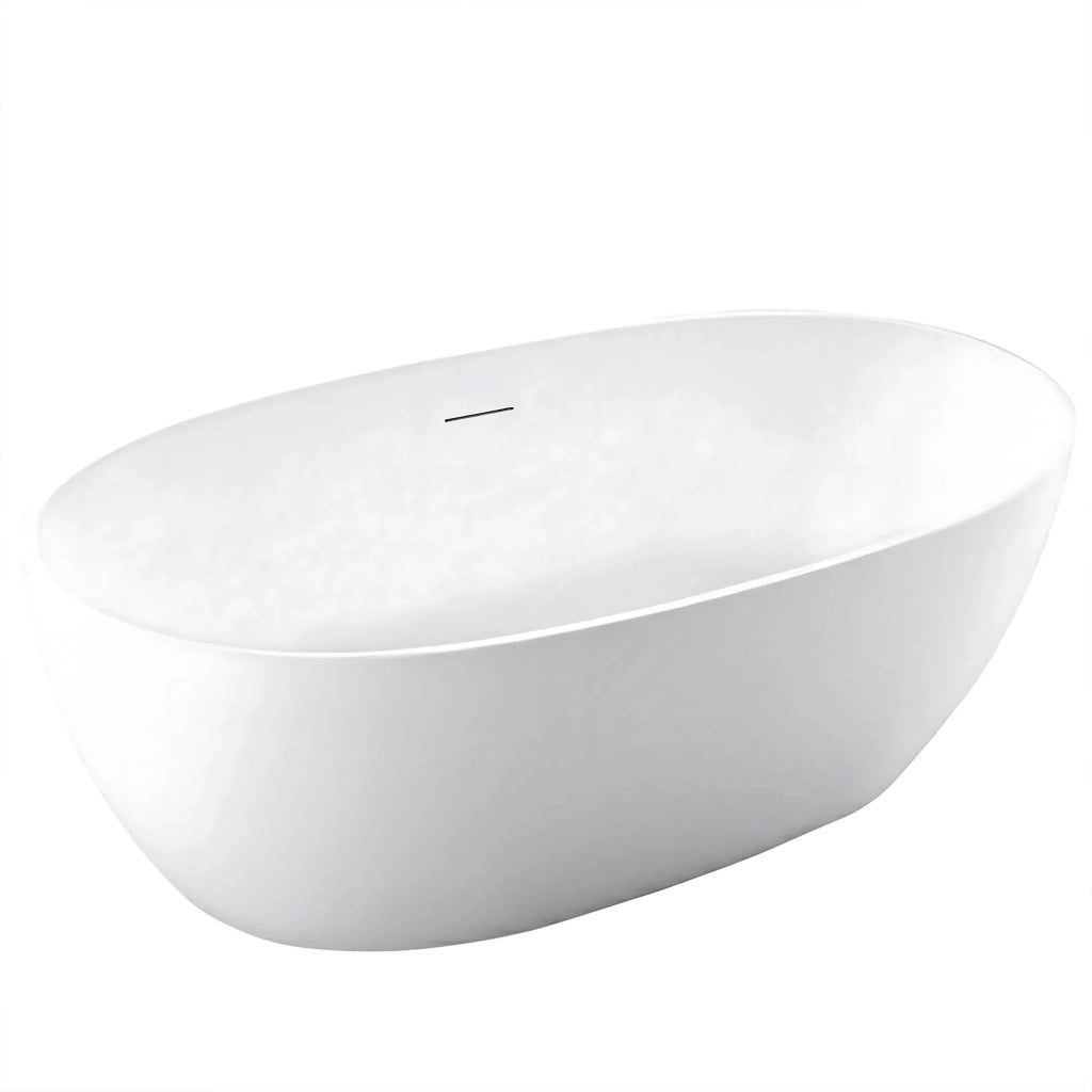 Vasca Da Bagno Freestanding In Acrilico Roma 170 Copritappo bianco