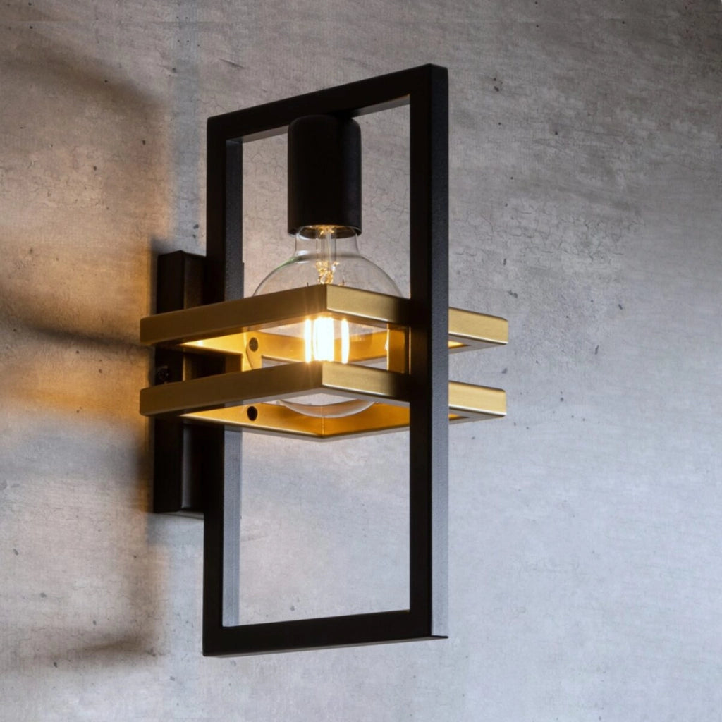Applique loft nero oro Merci E27 15W Sigma Lighting
