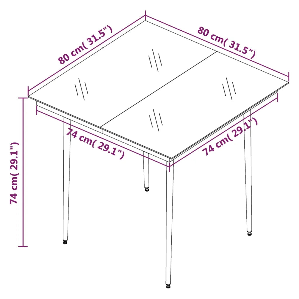 Set Mobili da Pranzo per Giardino 3 pz Marrone 3099667