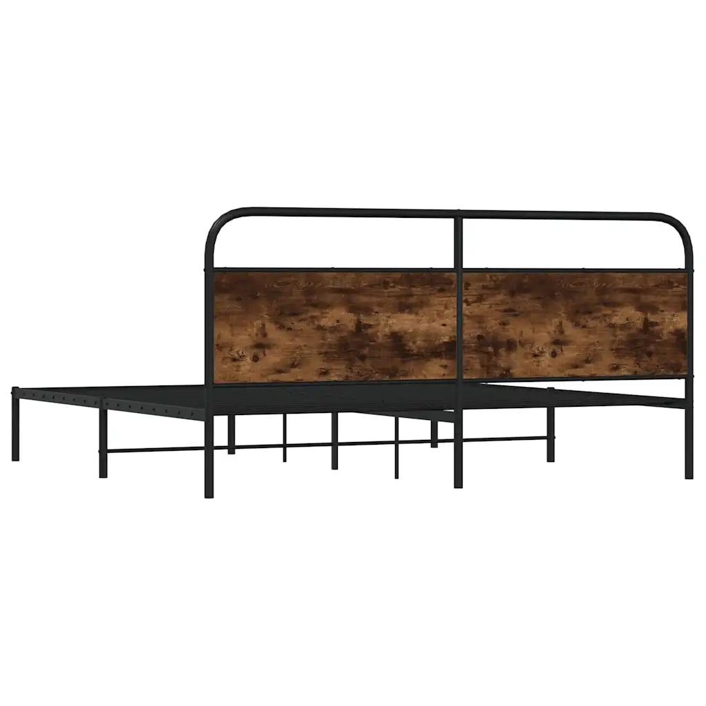 Giroletto senza Materaso in Metallo Rovere Fumo 180x200 cm 3318630
