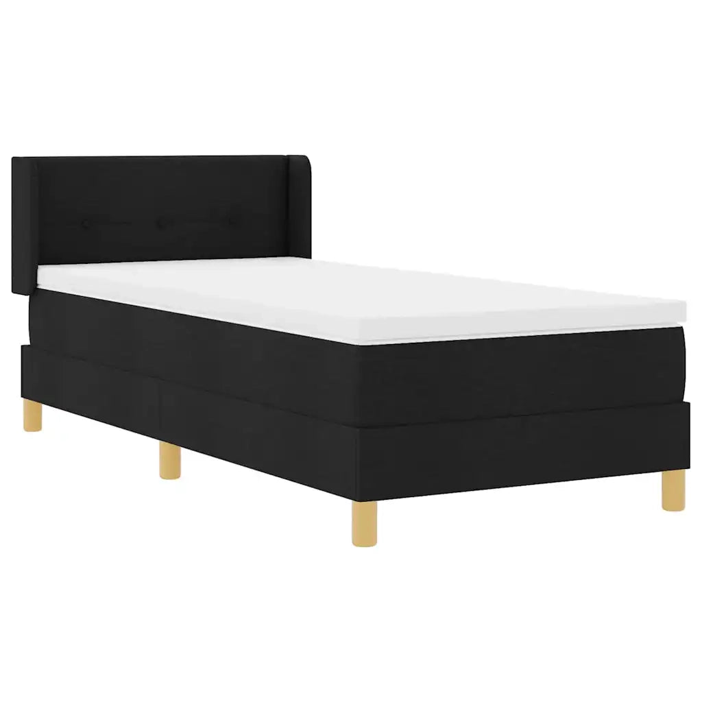 Letto a molle con materasso Nero 200 x 100 cm Tessuto 3341281