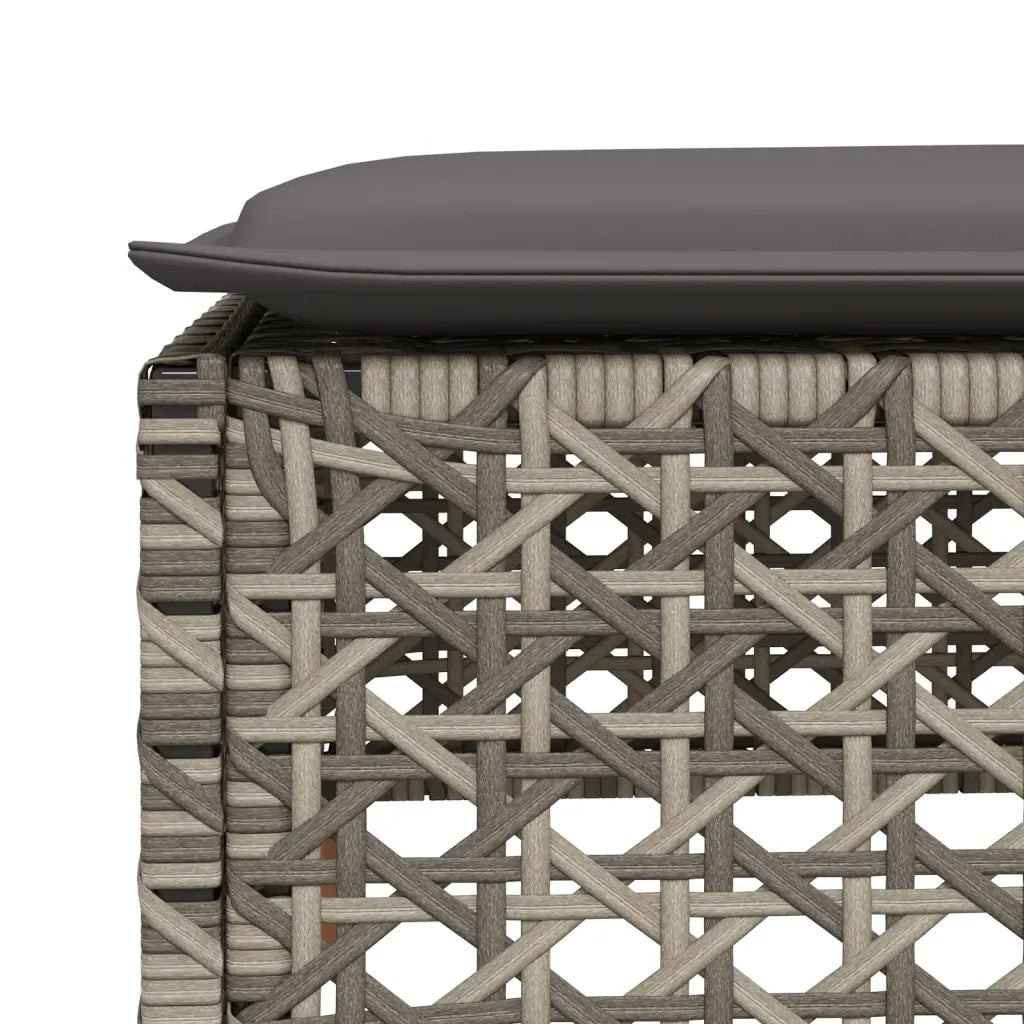 Set Divano da Giardino 6 pz con Cuscini Grigio in Polyrattan 3261951