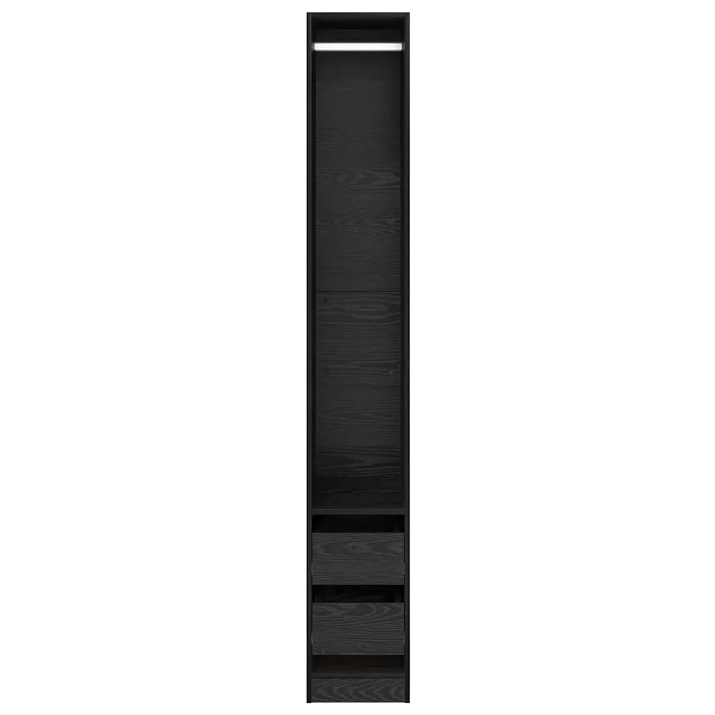 Guardaroba Rovere Nero 50 x 30 x 200 cm Legno multistrato