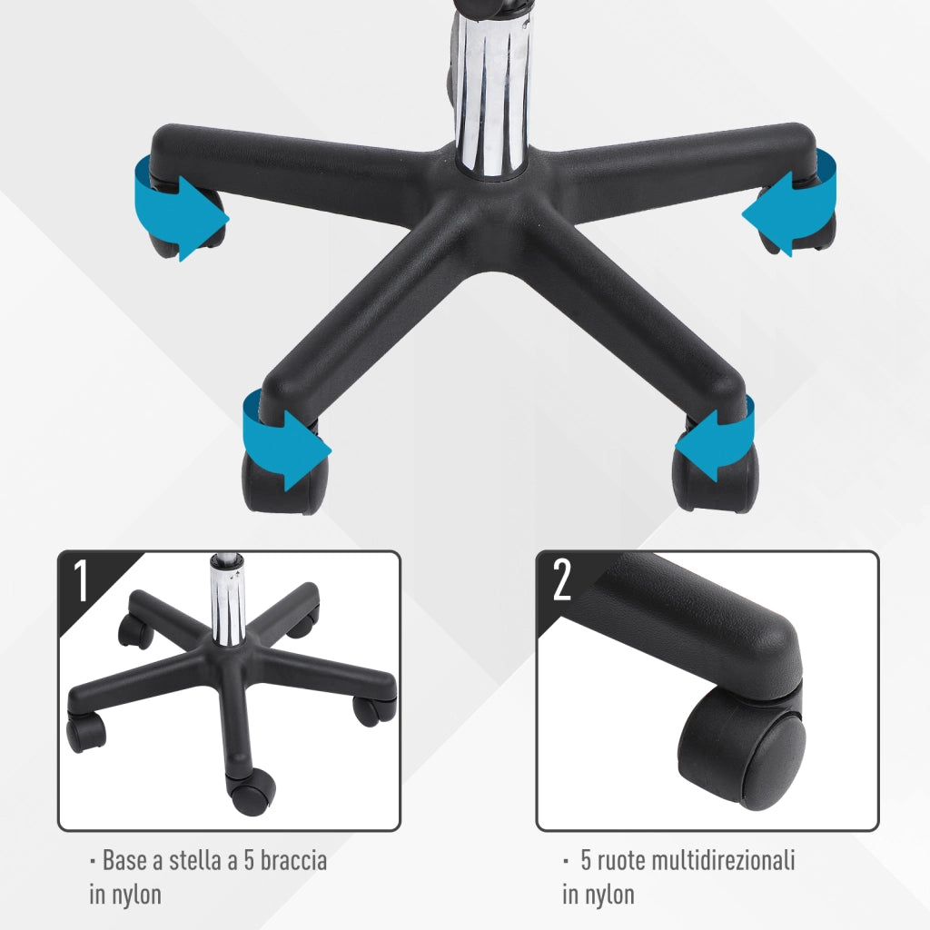 Sedia da pranzo girevole in similpelle ¨C Zephmum ¨C Nero