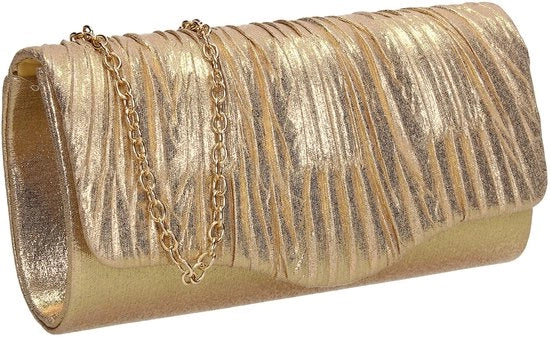 Borsa Clutch per Donna, colore giallo, Dimensione Unica